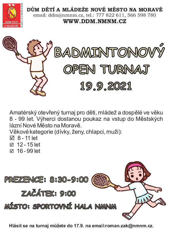 Badmintonový open turnaj